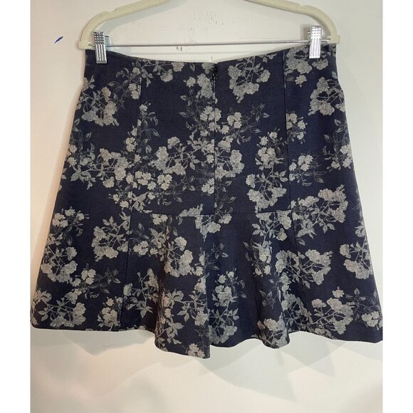 Banana Republic Floral Print Wool Blend A-Line Skirt Size 8 - Picture 8 of 14